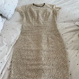 L'AGENCE Cream Floral Cocktail Dress